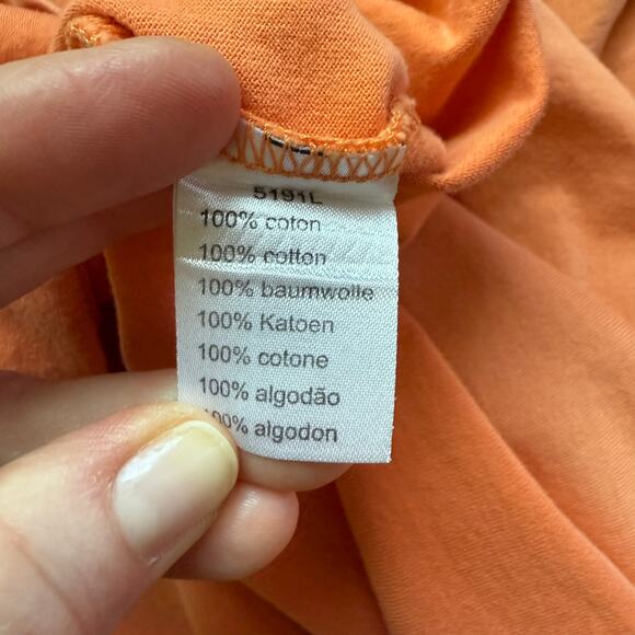 Lacoste Orange Polo Shirt Men’s Size 8 XL Logo Croc Cotton Classic - Picture 5 of 10